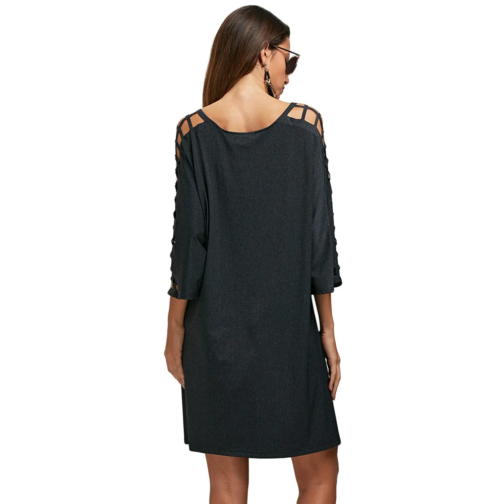 Rosegal женское платье распродажа сексуальное v образным вырезом 3/4 рукав