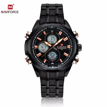 Relogio masculino NAVIFORCE бренд Военная Униформа спортивные часы для мужчин нержавеющая сталь Цифровой Аналоговый кварцевые наручные