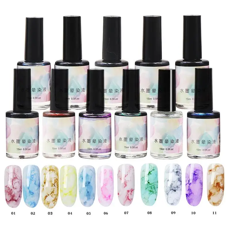 

Phototherapy Nail Polish Marble Pattern Ink Smudge Gradient Manicure Smudge Naturally Smeared To Create A Personalized Manicure