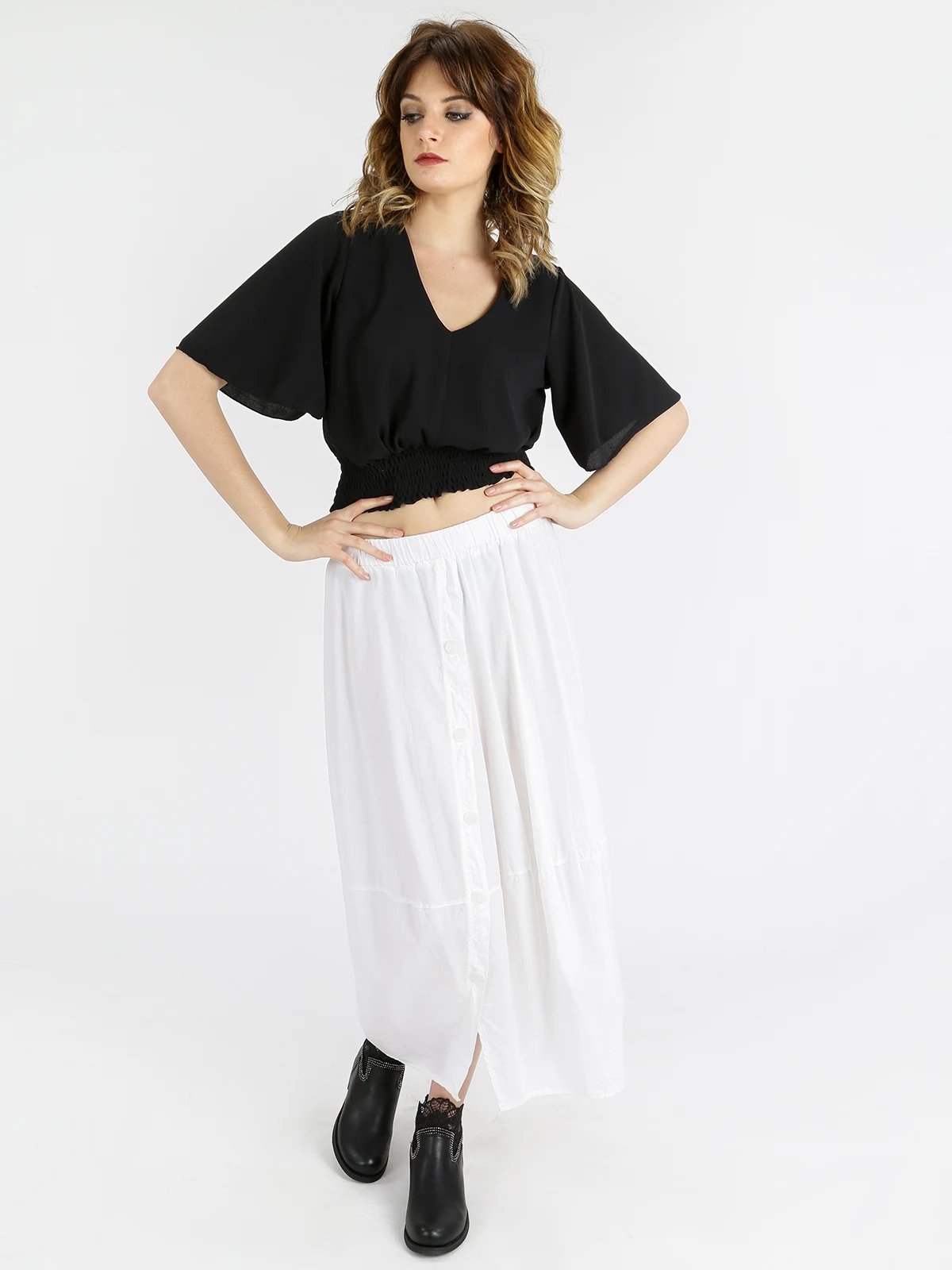 Long skirt cotton Plainin Skirts from Women's Clothing on Aliexpress