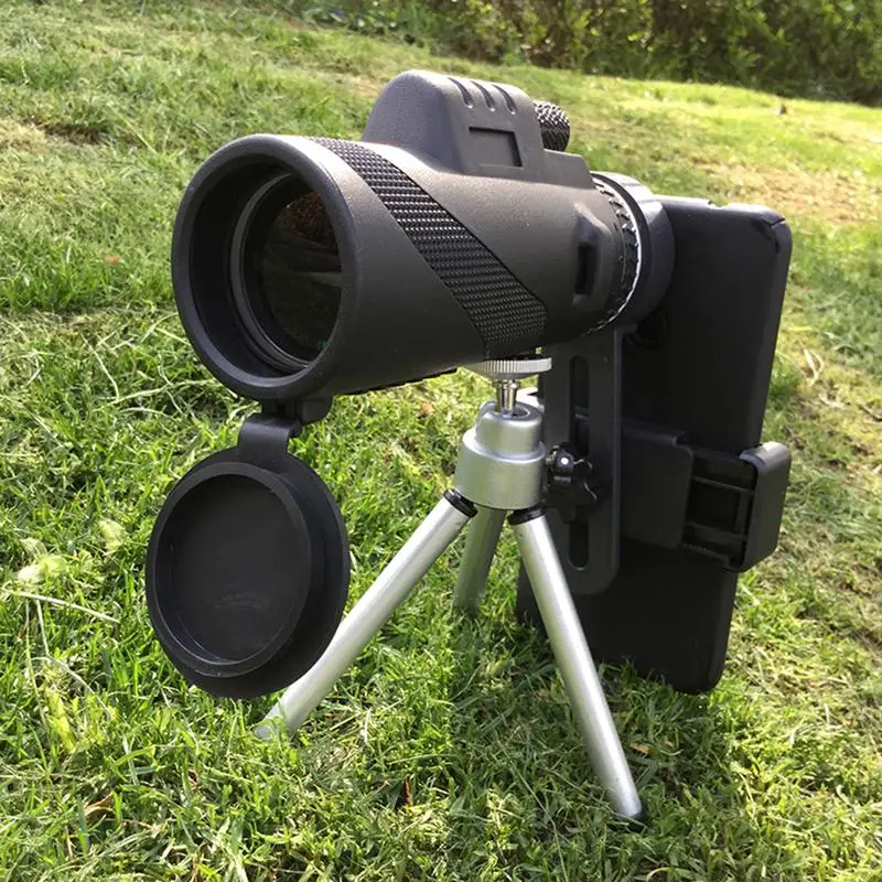 Professional 40X60 Monocular Telescope HD Mini Monocular Shockproof Outdoor Hunting Camping Scopes with Phone Clip Tripod