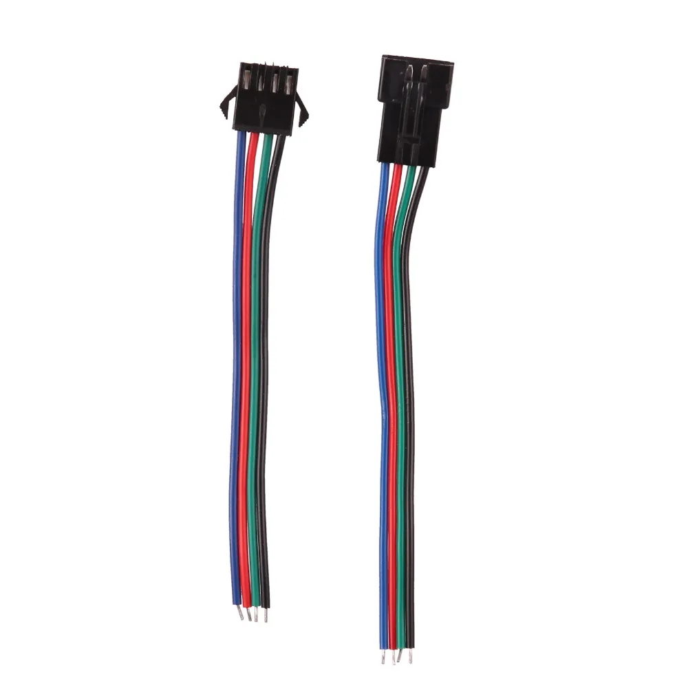 

1 Pair Female And Male 4-Pin RGB Connected Cable Wire Connector For 3528 5050 RGB LED Strip Cable Led 5050 Connector