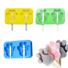 Силиконовые кошачьи лапки Стиль 2 сетки Popsicle форма для сладостей с крышкой