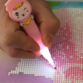 

DIY Diamond Painting Rhinestone Drawing Tool Stylus Pen With Led Light For Night Operation Embroidery Pen Craft Accessory Tool