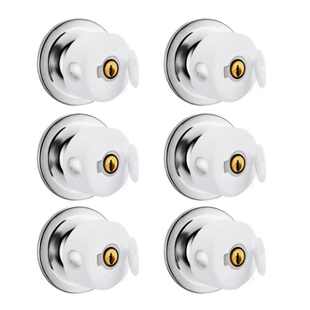 

6 Pack Door Knob Covers -Thicken Child Safety Cover，Child Proof Doors White (Thickened with Buckles)