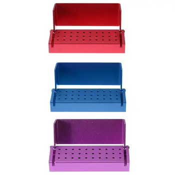 

1pcs 30 Hole Autoclavable Aluminium Alloy Dental Bur Holder Block Disinfection Box for Dental Handpiece Dental Burs