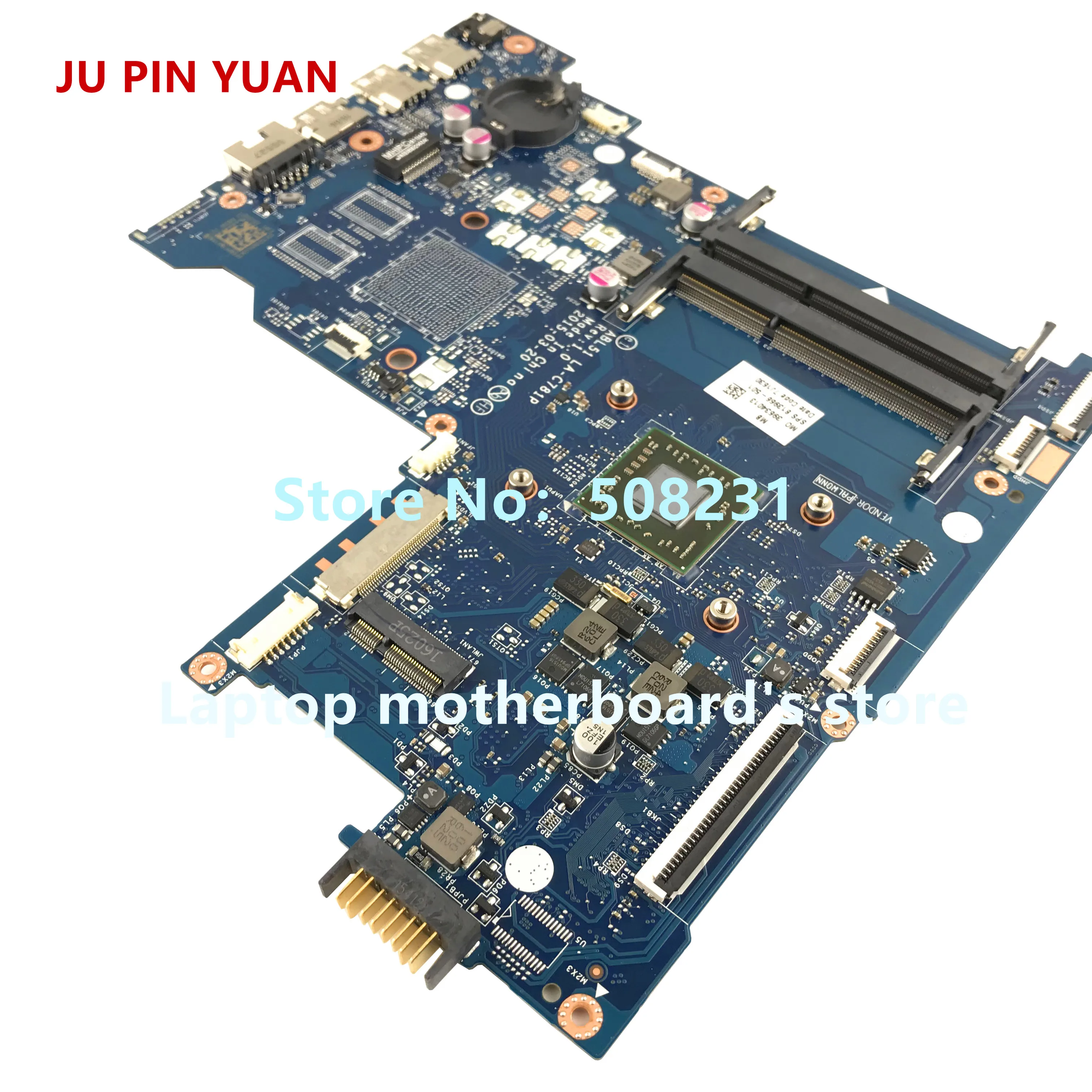 JU PIN YUAN 813966-501 813966-601 ABL51 LA-C781P для ноутбука hp 15-AF 15Z-AF Материнская плата ноутбука полностью протестирована