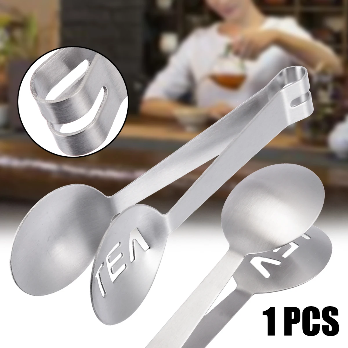 Stainless Steel Tea Clips Bag Tongs Reusable Teabag Squeezer Strainer