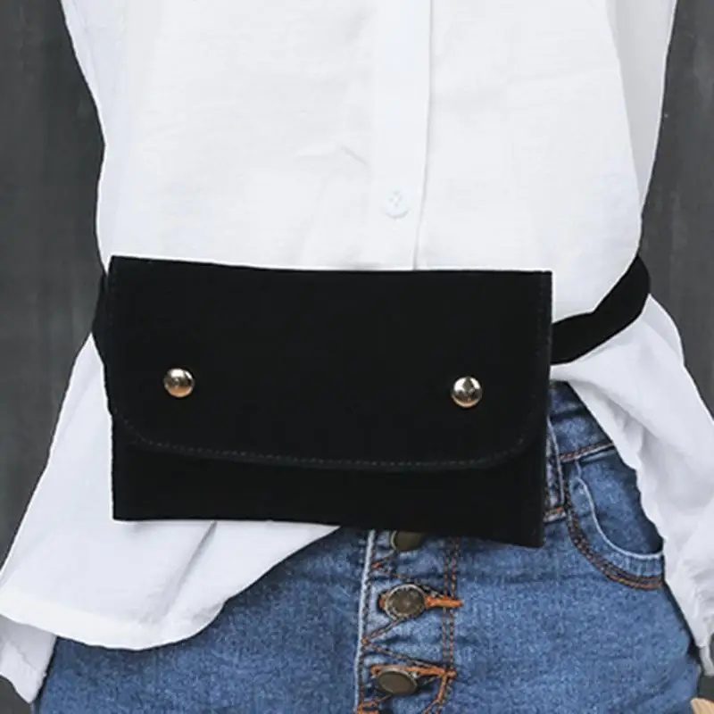 

Scrub Leather Waist Fanny Packs Women Chest Shouder Pouch Phone Handbags