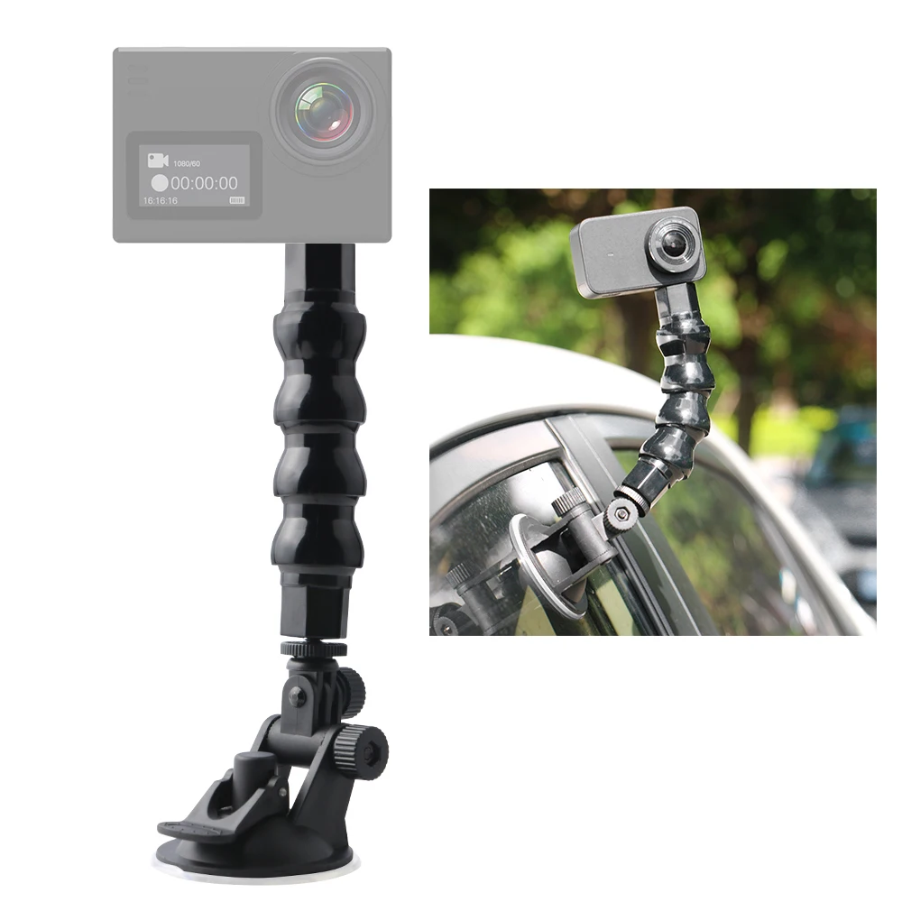 Suction Cup Car Mount Camera Holder Stand Adjustable Flexible Neck Arm