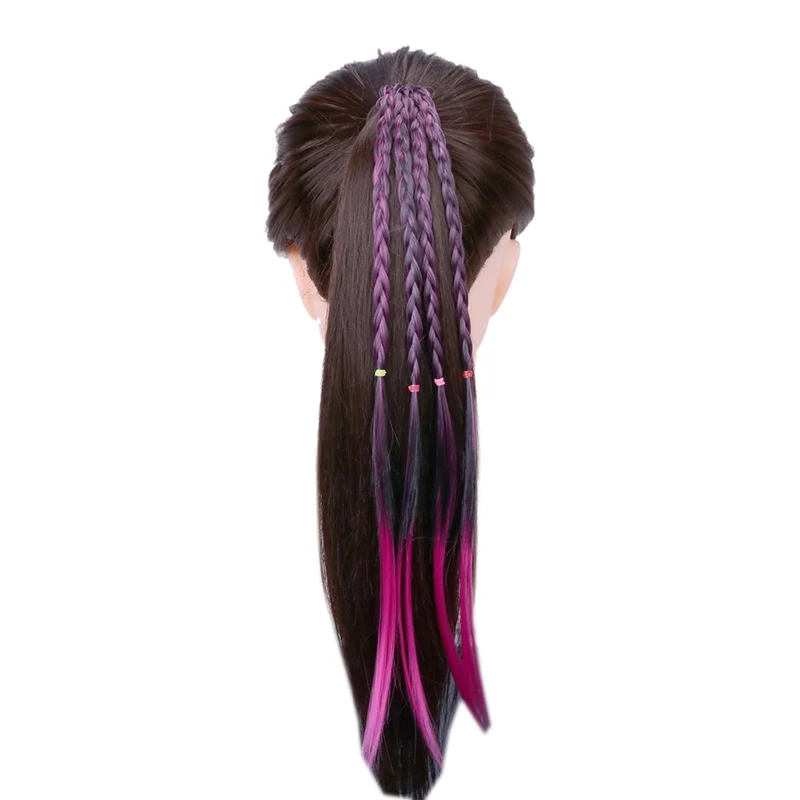 

Sale Bohemian Colorful feather Wig Braids Headwear for Women Girls Rubber Hairband Hair Ring Hair Bands Hair Jewelry Accessories