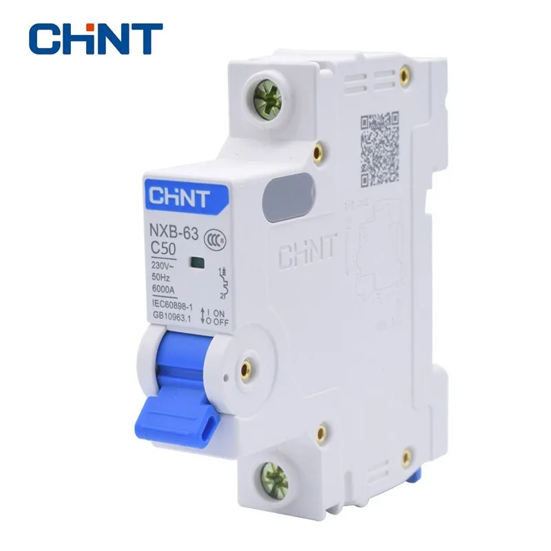 

CHINT Miniature Circuit Breaker C Type NXB-63 1P 50A 230V 50HZ Household Air Switch MCB New DZ47