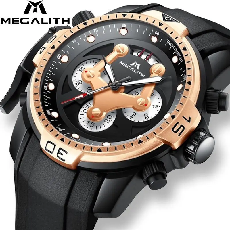 

MEGALITH Fashion Men's LED Digital Watch Men Casual Sport Watches For Men Clock Waterproof Quartz Wrist Watch Relogio Masculino