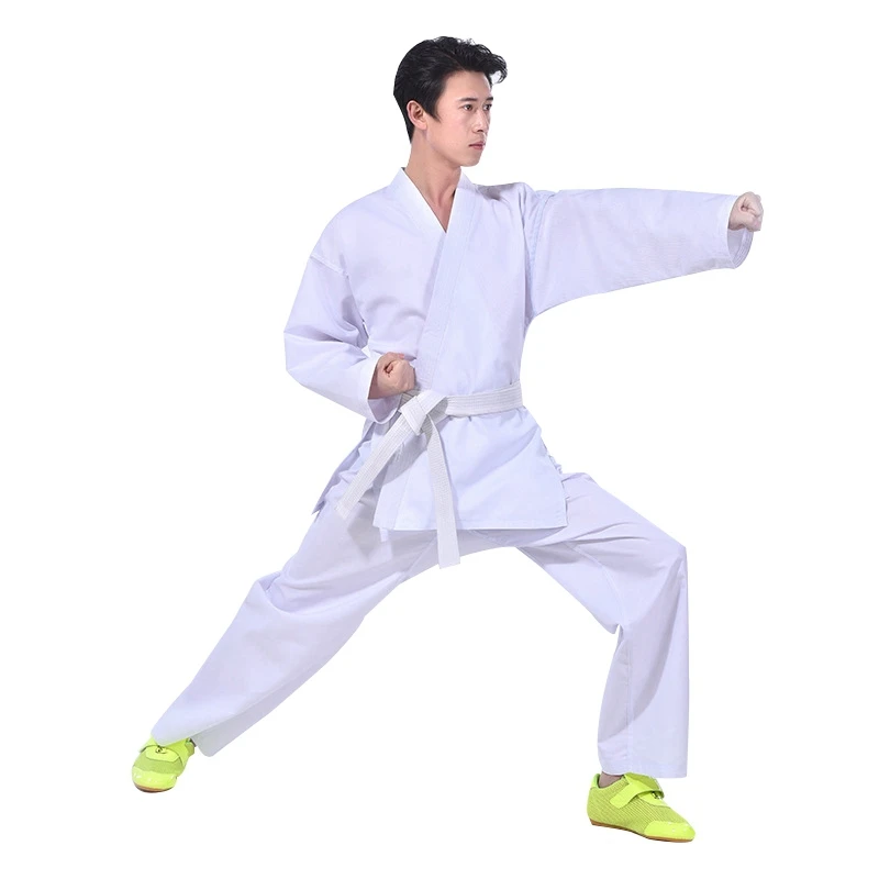 

Taekwondo Dobok Clothes Karate Uniforms Children Adult Professional Taekwondo Clothes Suit White Belt Unisex Long Sleeve