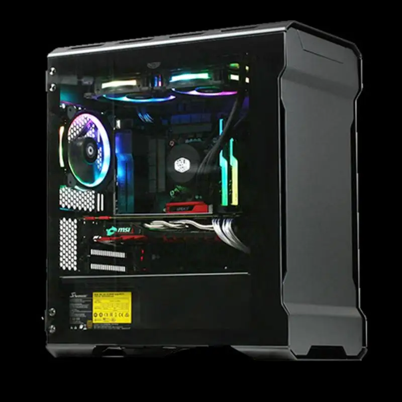ПК кулер корпус компьютера вентилятор шасси 18 LED RGB кольцо Halo Круг для 120 см