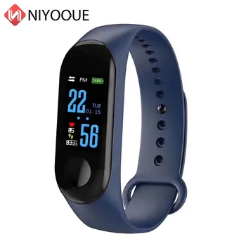

Sport Smart Wristband M3 Fitness Bracelet Blood Pressure Band 3 Touch Screen OLED Message Heart Rate Time SmartWatch For Xiaomi