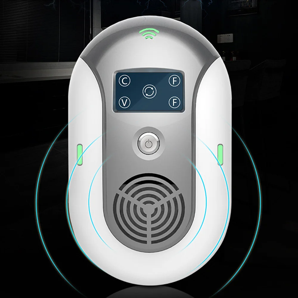 

Ultrasonic Electronic Pest Insect Repeller Anti Mouse Mosquito Cockroach 8 Frequencies Rodent Bug Controller Killer for Home