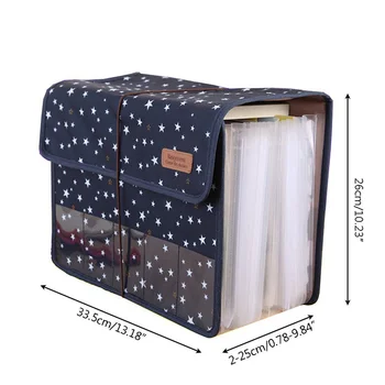 

Cute Portable Expandable Accordion 12 Pockets A4 File Folder Oxford Expanding Document Briefcase