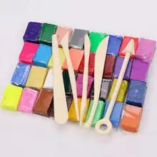 Детские развивающие игрушки литья моделирование 32 цвета печь испечь полимерный глинистые шламы Набор для DIY Muticolor ручной работы глина