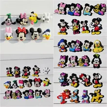8-16 шт милые рисунки из мультфильма ПВХ с Микки Минни Маус аксессуары для обуви аксессуары кнопки подходят браслеты Croc jibz подарок для детей