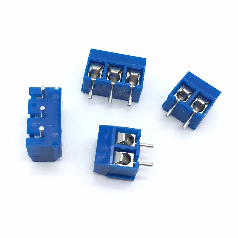 20 шт./лот KF301-5.0-2P 3P MF301 винт 2Pin 5 0 мм прямой контакт PCB винтовой клеммный блок разъем