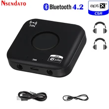 Adaptador receptor de Audio B7 Plus CSRA64215, receptor de música inalámbrico por Bluetooth 4,2, aptx, baja latencia, 3,5mm, Aux para coche