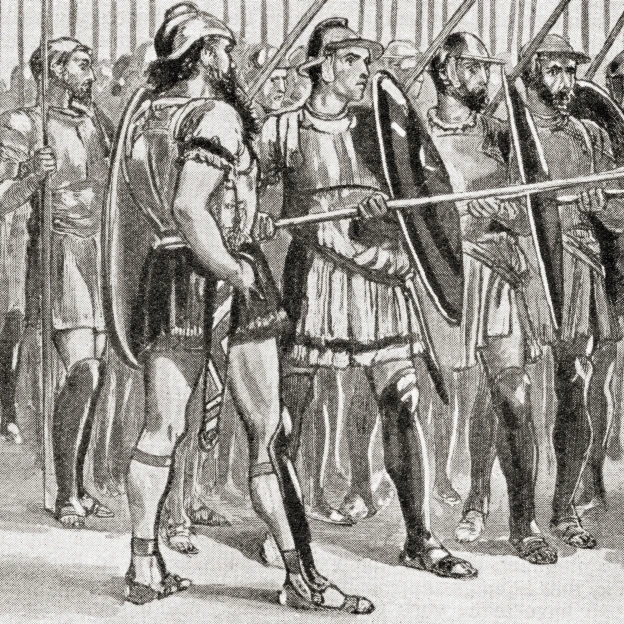 Soldiers Of The Famous Macedonian Phalanx. From Book Harmsworth History World Published 1908. Print (36 x 22) | Дом и сад