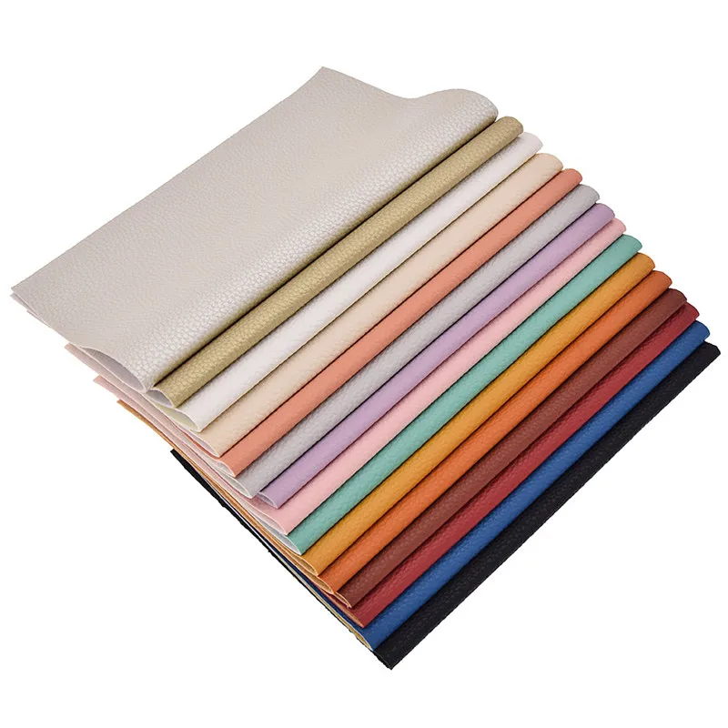 

A4 Litchi Faux Leather Solid Color Artificial Synthetic Leather DIY Sewing Material Drop Shipping
