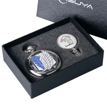 Серебряный Цвет кварцевые карманные часы ожерелье цепь часы кулон мужчины брелок часы Подарочная коробка набор мужской часы Рождество подарки на день рождения