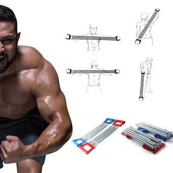 

5 Springs Chest Arm Expander Plastic Handle Spring Tensioner Fitness Device Arm Pull Exerciser Adjustable Hook Spring Strength