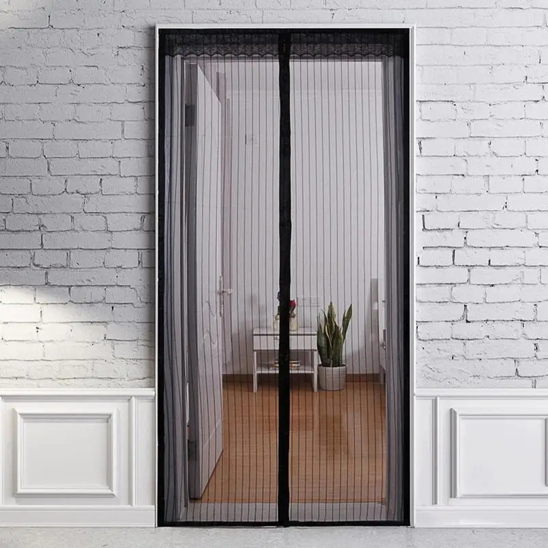 

High-Grade Simple Magnetic Soft Curtain Spring Summer Anti Mosquito Screen Denser Net Door Window Curtain 90*210cm/140*240cm