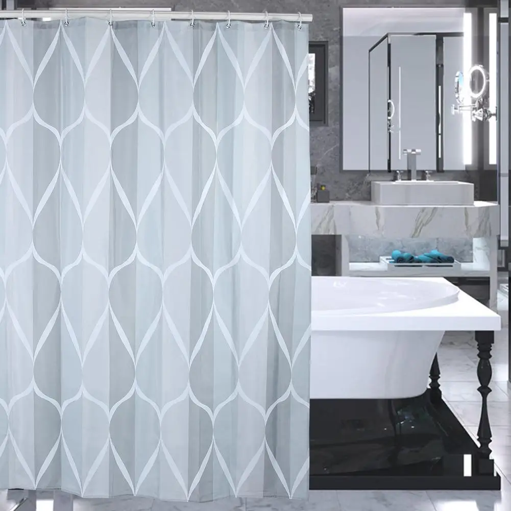 

Polyester Shower Bath Curtain Waterproof Bathroom Curtain +Hanging Hooks High Quality Shower Curtain