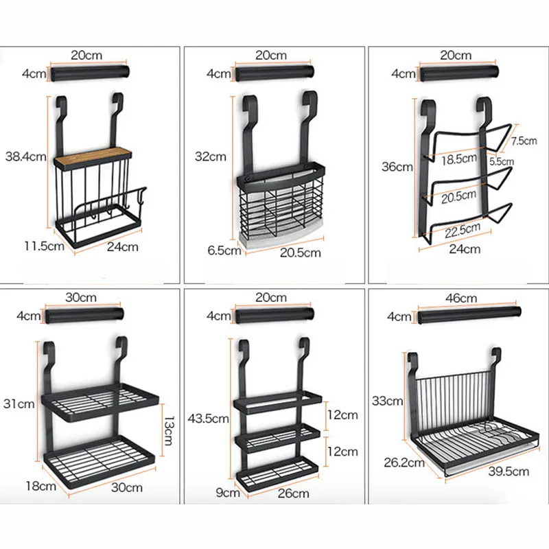 304 Черная кухонная полка из нержавеющей стали, кухонная полка из нержавеющей стали с баром, горшок Сделай Сам ложка нож приправа полка для тарелок