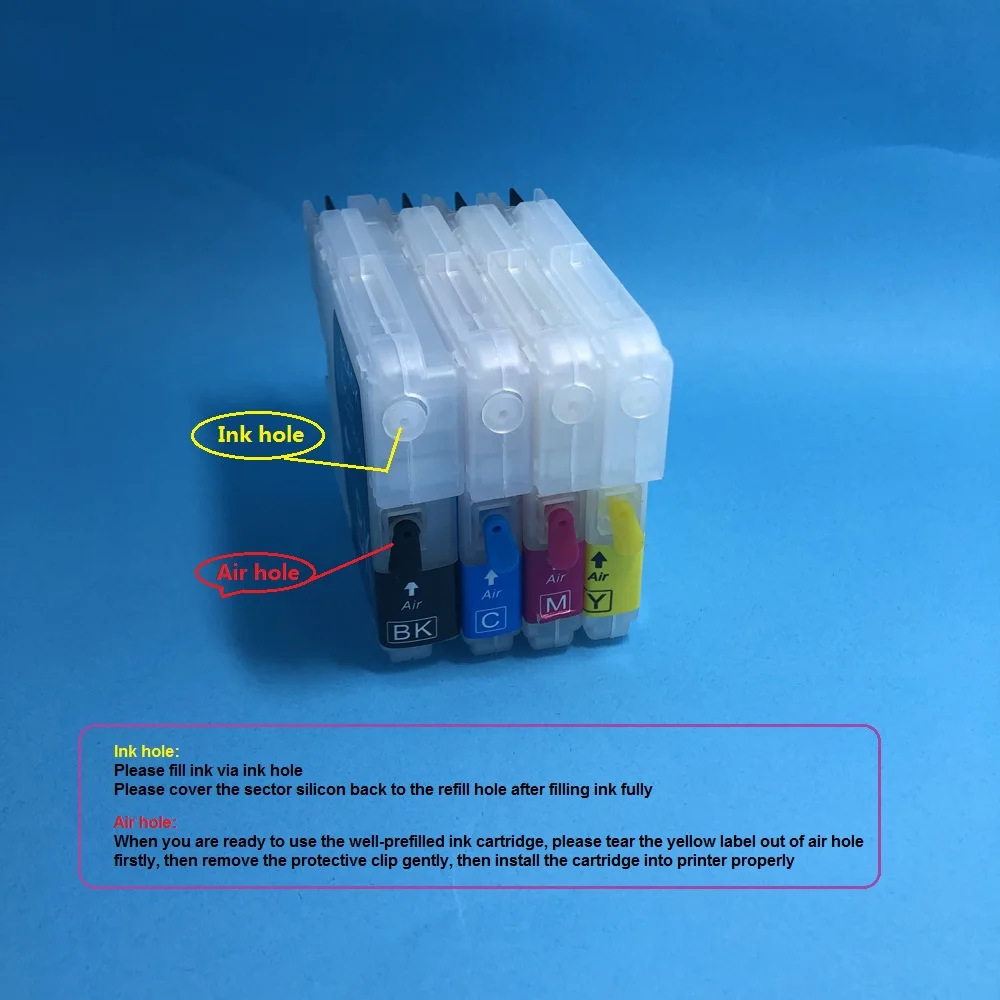 

refill ink cartridge for brother LC11 LC16 LC38 LC61 LC65 LC67 LC980 LC990 LC1100 for brother MFC-790CW/MFC-990CW