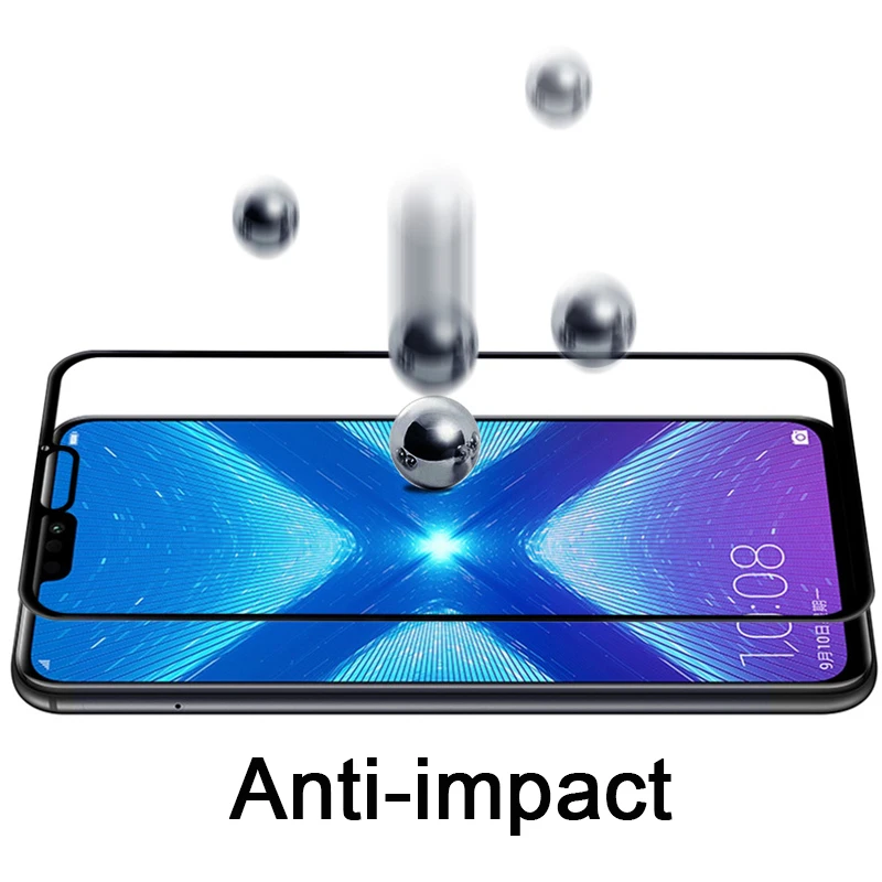 Полное закаленное стекло для Huawei Honor 8x 8c 8s 8a 8 Lite Защитное экрана на hono pro x c a s
