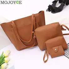 4 шт./компл. модные женские туфли сумки на плечо, женская сумка через плечо Курьерские сумки большой Ёмкость женские сумки для покупок сумки из натуральной кожи Bolsa Feminina