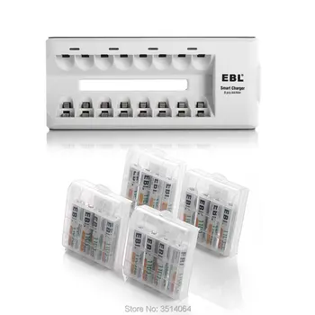 

EBL Rechargeable AAA Batteries 16-Packs (ProCyco 1100mAh) with AA AAA Smart Battery Charger