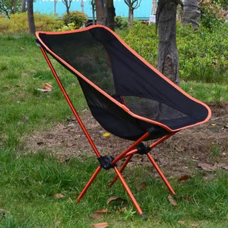 

Ultralight Fishing Chair Backrest Chair Folding Seat Stool Portable Camping Hiking Garden Beach Chair With BBQ Picnic Bag Pouch