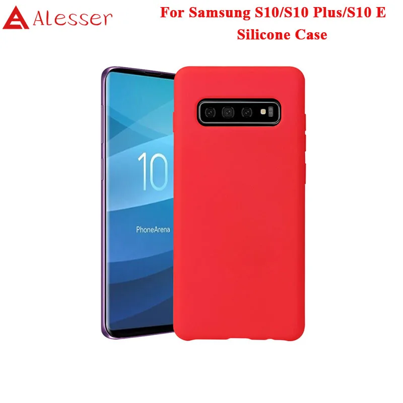 

Alesser For Samsung Galaxy S10 S10 E Silicone Case Liquid Silicone Back Cover For Samsung Galaxy S10 Plus Soft Protective Case