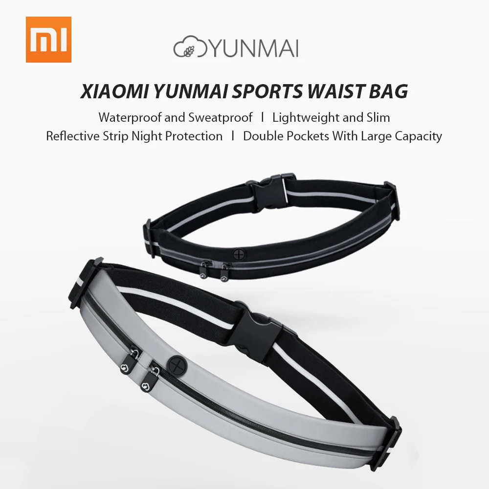 

Xiaomi YUNMAI Outdoor Running Waist Bag Sports Gym Fitness Pack Waterproof Reflective Hidden Earphone Holes Jogging Belt Bags