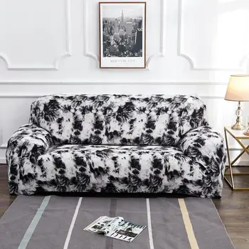 

Slipcover Sofa Covers all-inclusive slip-resistant sectional Stretch full Couch Cover Graffiti Black sofa Towel 1/2/3/4-seater