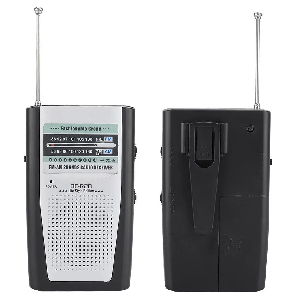 Мини Портативный AM/FM радио Динамик Приемник с телескопической антенной более