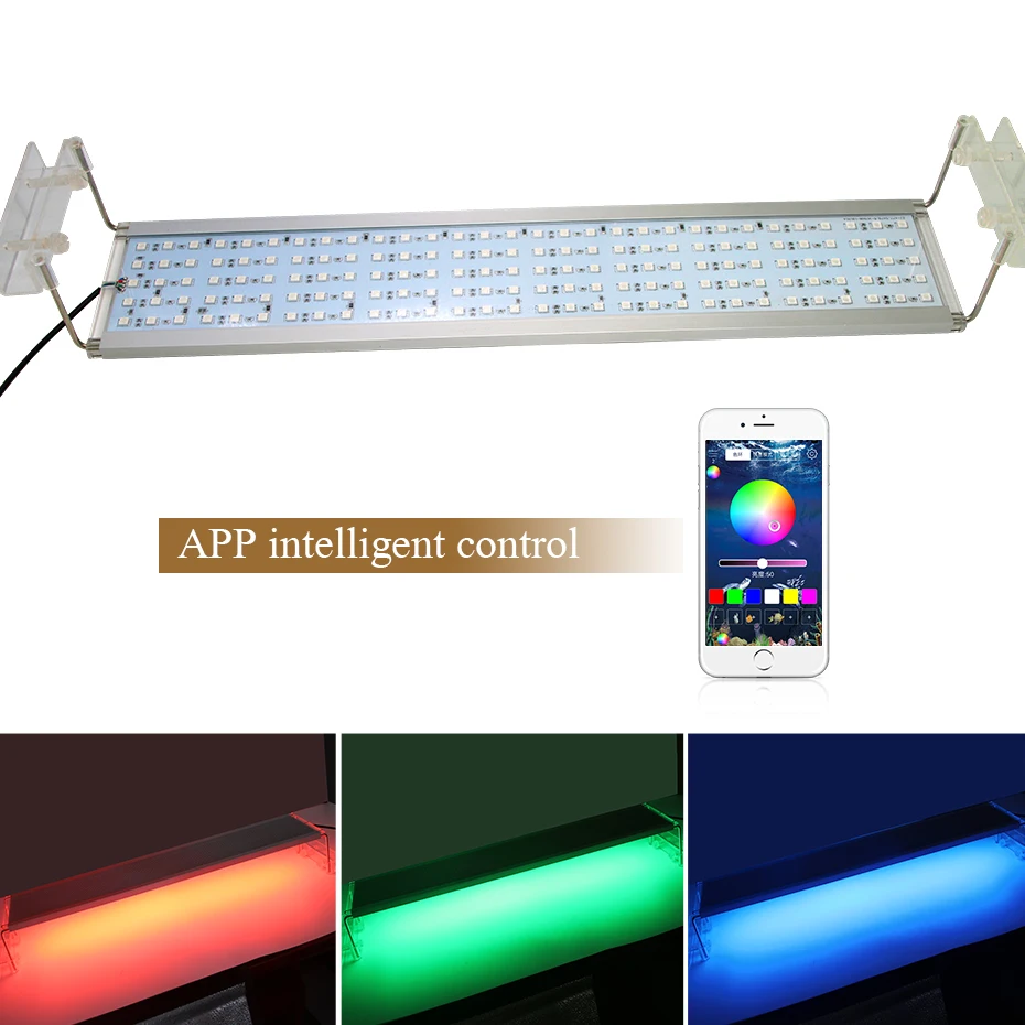 Светодиодный светильник Zhongji RGB 5050 для аквариума светодиодный Выдвижной