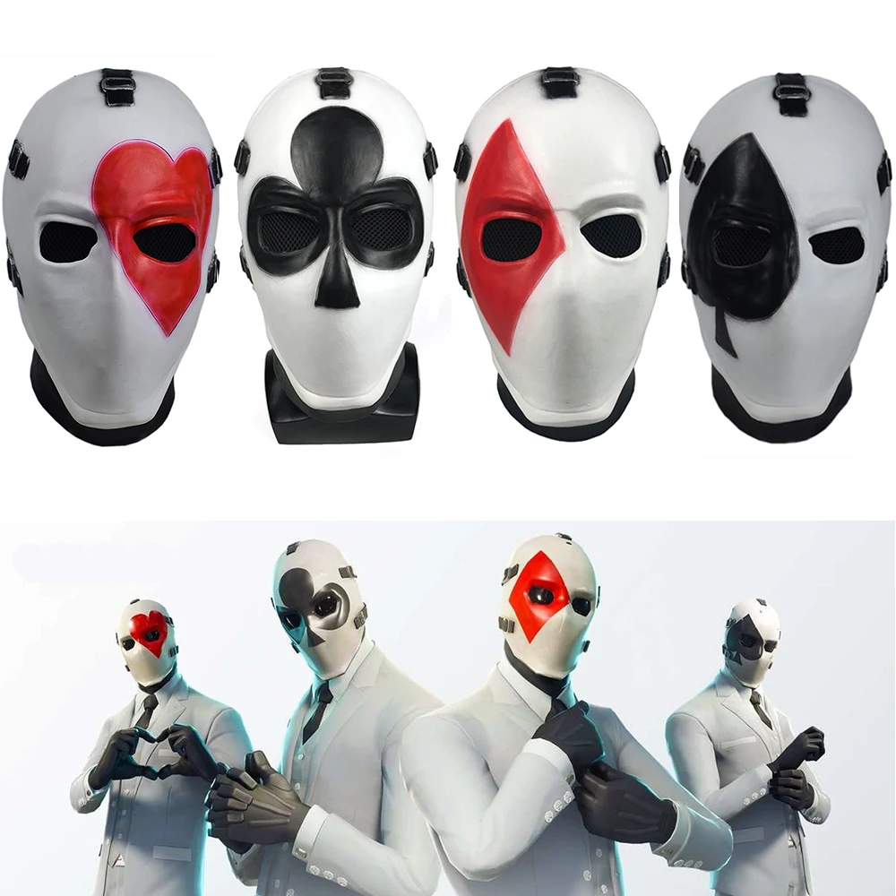 

Fortniter High Stakes Mask Cosplay Fortnited High Stakes Masks Battle Royale Adult Half Face Helmet Halloween Party Dropshipping