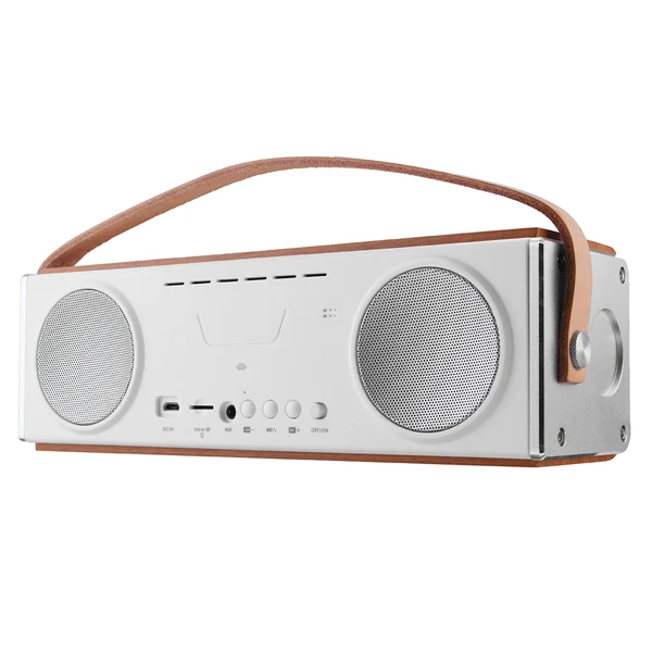 

CLAITE 20W Home Bluetooth Speaker 3600mah Portable Wireless bluetooth Speaker with Mic Handfree TF Wooden Subwoofer