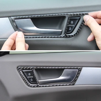 

Carbon Fiber Door Handle Bowl Door Lock Frame Cover Sticker Trim For Audi Q5 2009 2010 2011 2012 2013 2014 2015 2016 2017