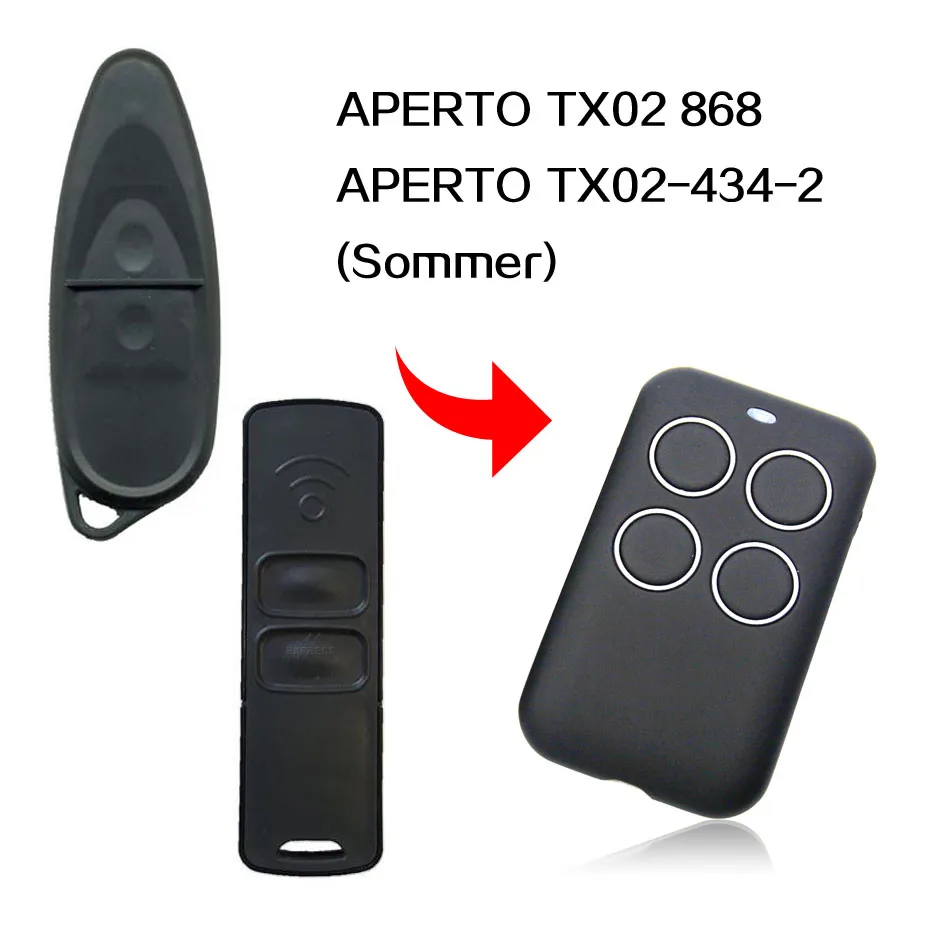 

APERTO TXO2 Sommer TX02 remote control universal gate remote control APERTO Sommer TX02 garage door remote control 433MHz