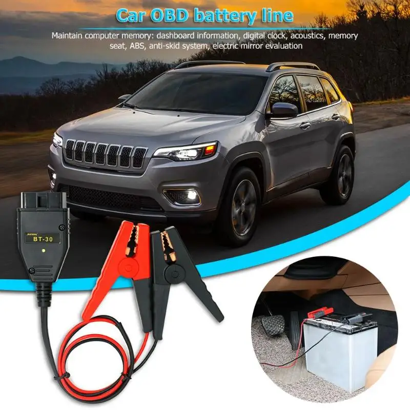 BT 30 Автомобильная линия аккумулятора OBD с пожарным проводом подключения
