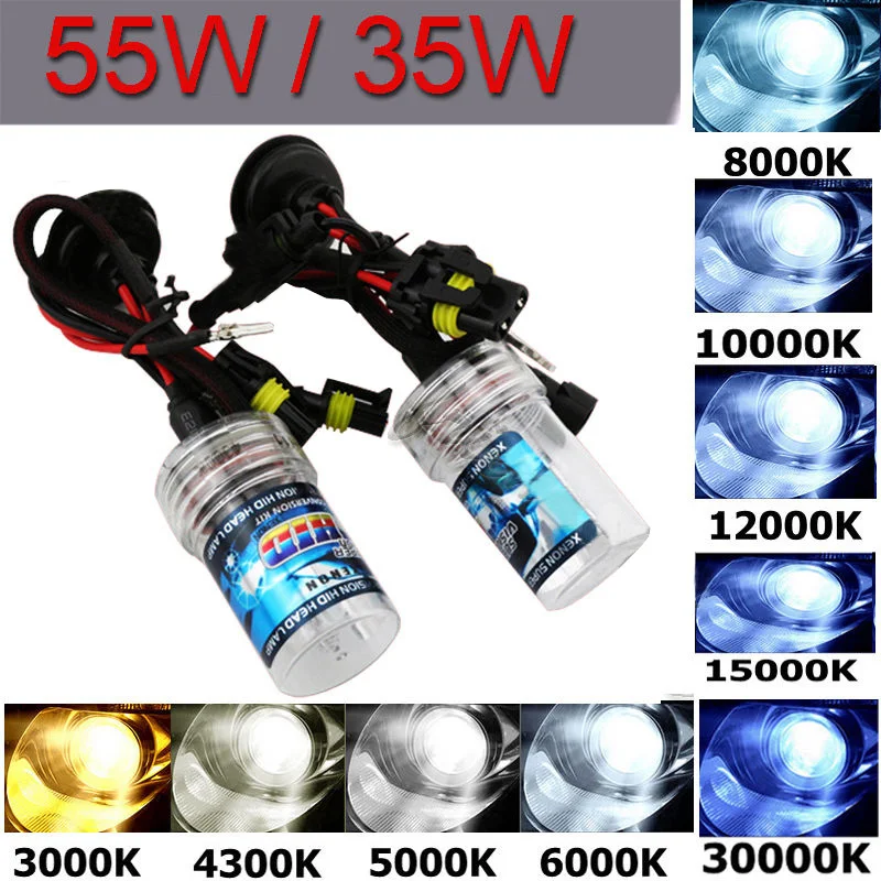 2pcs H11 35W 55W Car Xenon for HID Replacement Bulbs 3000K to 30000K 12V Car Headlight Lamp