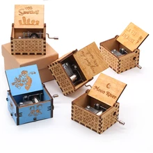 Звездные войны фильм тема рукоятка деревянная музыкальная шкатулка Луна река игра трон музыкальная шкатулка Digimon подарок на день рождения